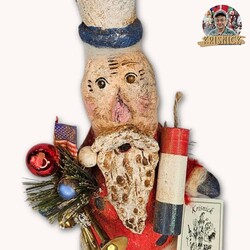 Krisnick Uncle Sam with Firecracker & Horn - 11"