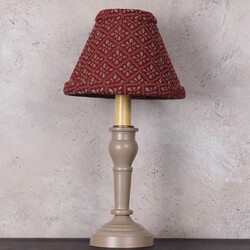 Philmont Jacquard Clip Lampshade Red Tan - 6"