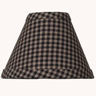 Newbury Gingham Black Clip Lampshade - 6"