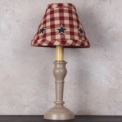 Liberty Red Check with Blue Stars Clip Lampshade - 6"