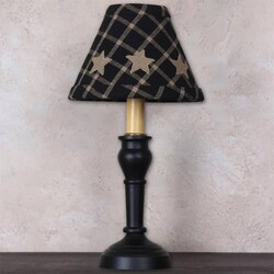 Black & Tan Star Clip Lampshade - 6"