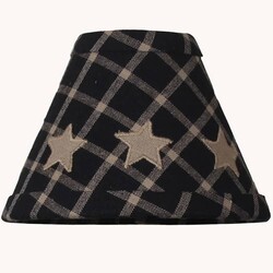 Black & Tan Star Clip Lampshade - 6"
