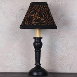 Lover's Knot Black & Mustard Clip Lampshade - 6"