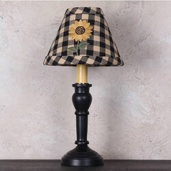 Sunflower Black Check Clip Lampshade - 6"