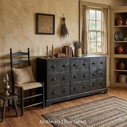 Apothecary 3 Door Cabinet - 60" x 11.5 " x 29.5"