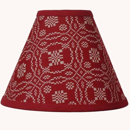 Lover's Knot Barn Red Clip Lampshade - 12"