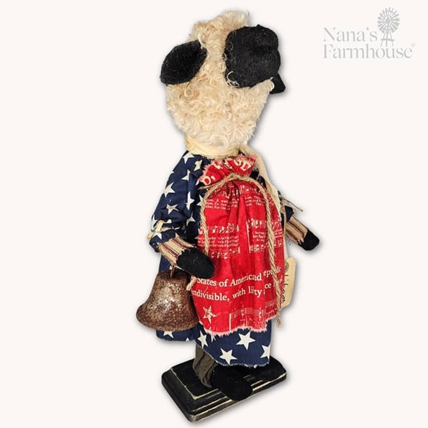 Liberty Girl Sheep Doll in Red Apron - 16"