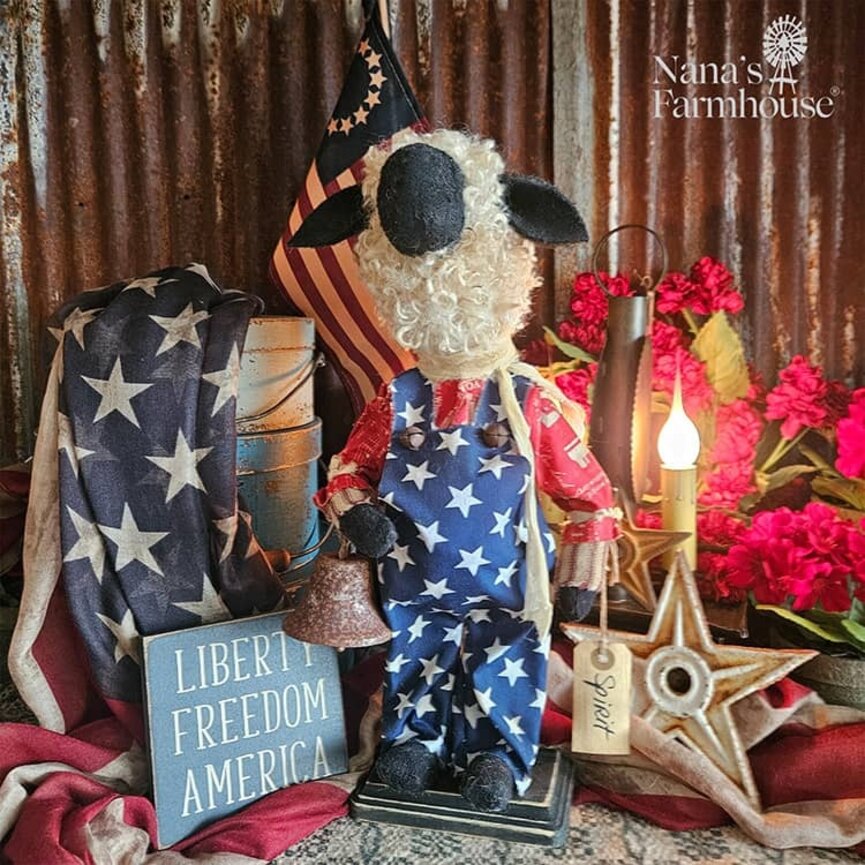 Spirit Boy Sheep Doll in Coveralls - 16"