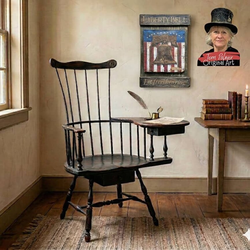 Terri Palmer Hand Painted Liberty Bell - 11" W x 16" T