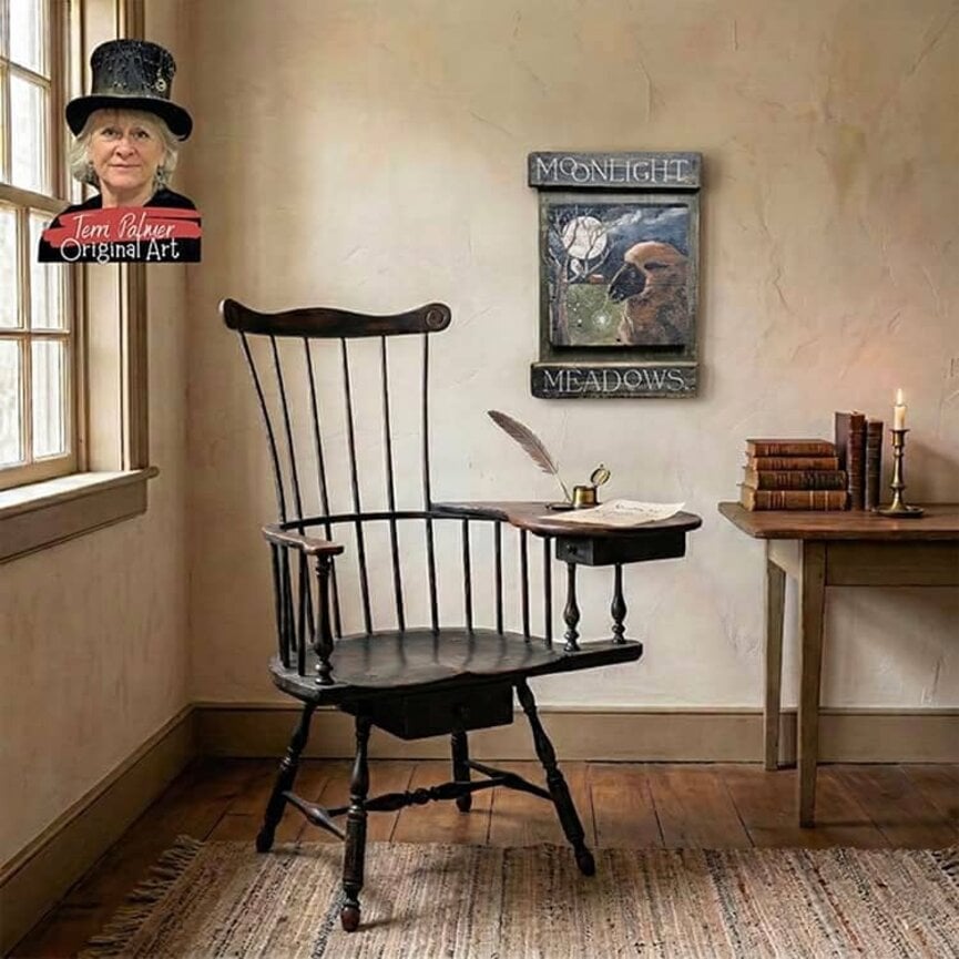 Terri Palmer Hand Painted Moonlight Meadow - 11" x 16"