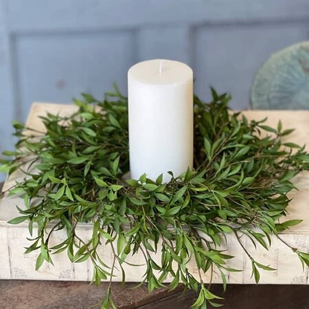 Sundial Leaves Candle Ring - 14" Dia