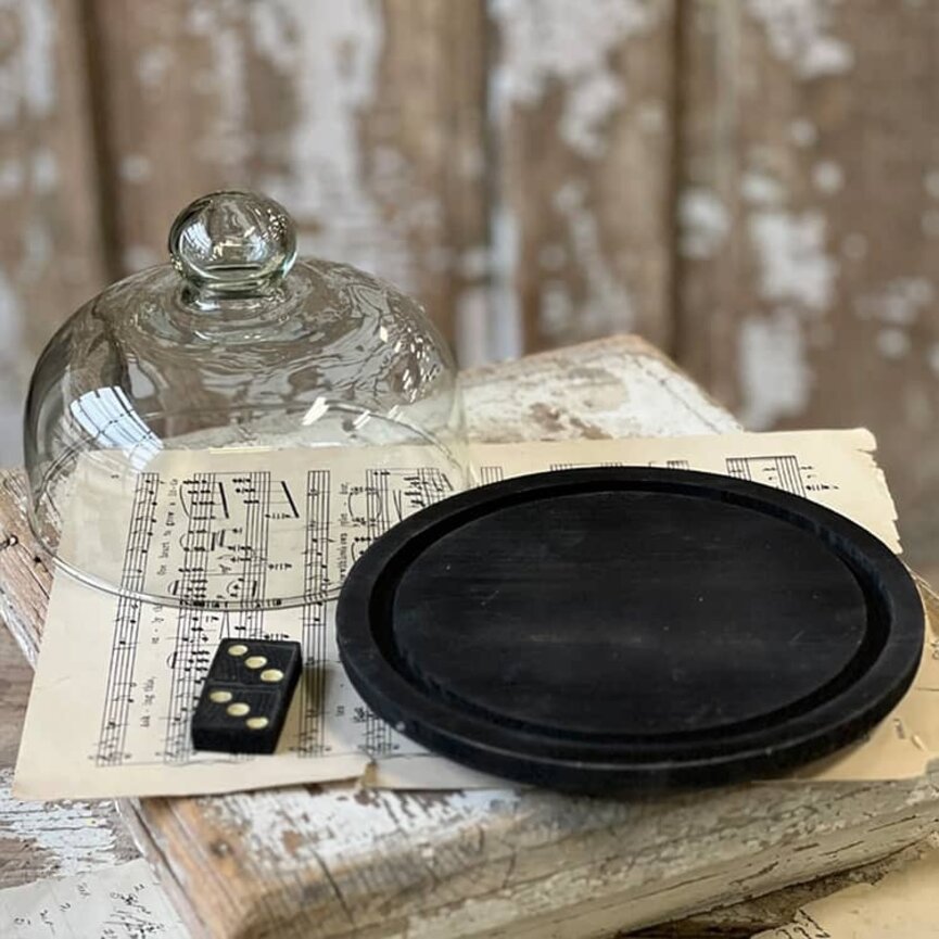 Arlington Cloche Black Wood - 7.5" x 5.5"