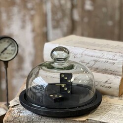 Arlington Cloche Black Wood - 7.5" x 5.5"