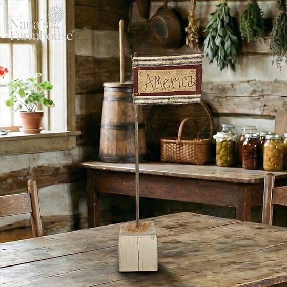 America Flag on Base