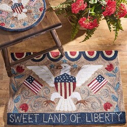 Sweet Land of Liberty Hooked Rug - 2' x 3'