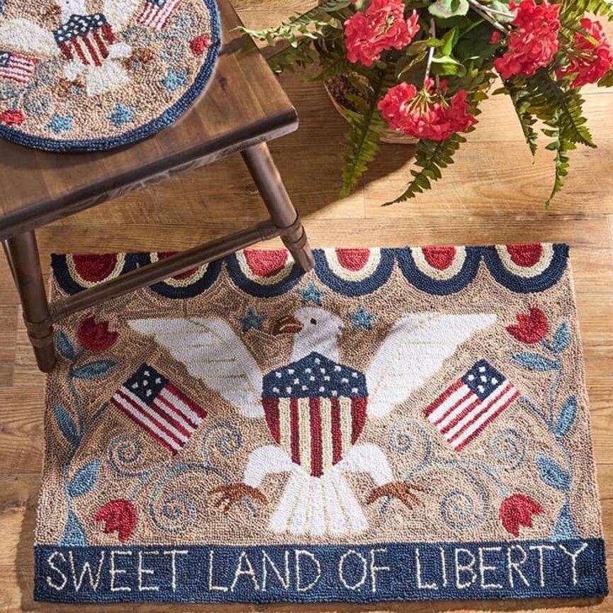 Sweet Land of Liberty Hooked Rug - 2' x 3'