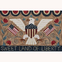 Sweet Land of Liberty Hooked Rug - 2' x 3'
