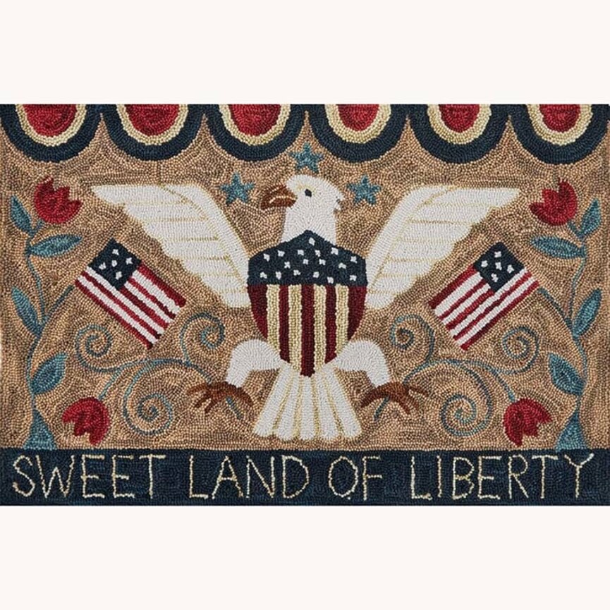 Sweet Land of Liberty Hooked Rug - 2' x 3'