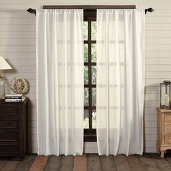 Tobacco Cloth Panel Fringed Set of 2