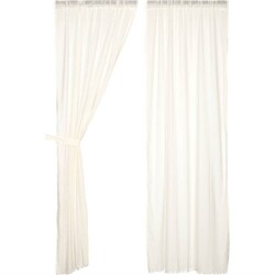 Tobacco Cloth Panel Fringed Set of 2