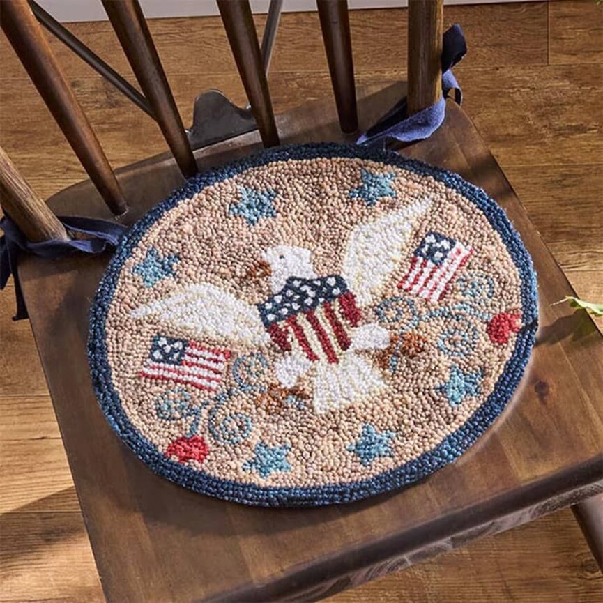 Sweet Land of Liberty Hooked Chair Pad - 14.5"