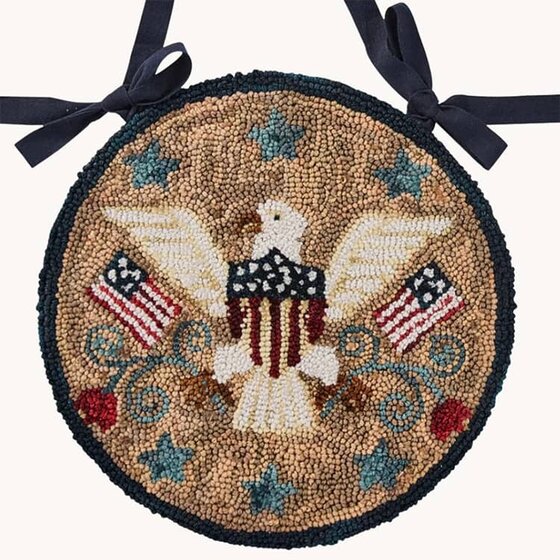 Sweet Land of Liberty Hooked Chair Pad