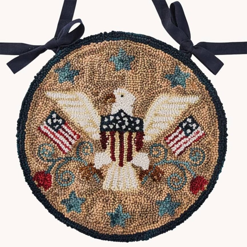 Sweet Land of Liberty Hooked Chair Pad - 14.5"