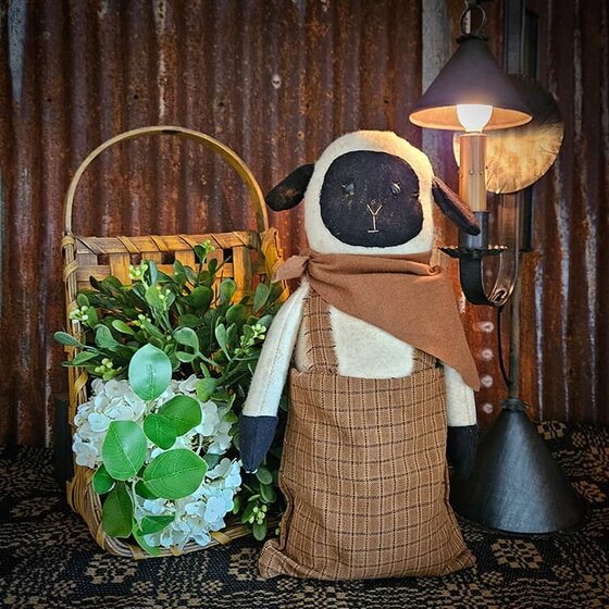 Primitive Boy Sheep Doll