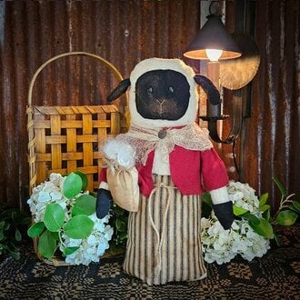 Primitive Girl Sheep Doll