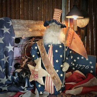 Primitive Uncle Sam Doll