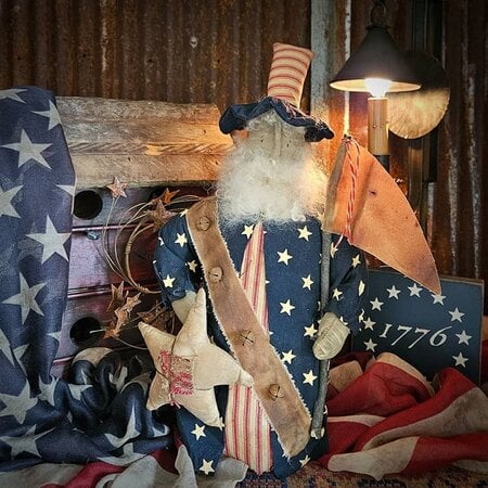 Primitive Uncle Sam Doll