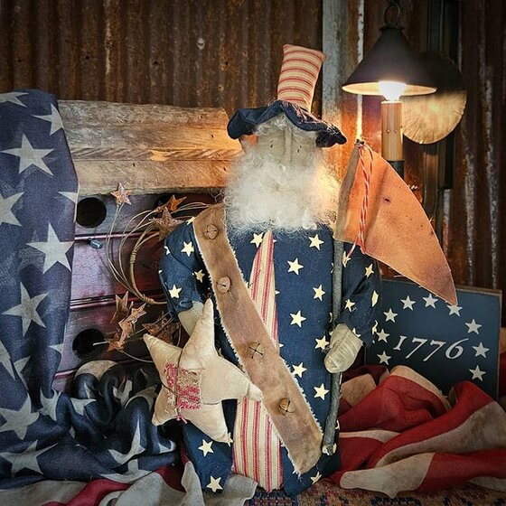 Primitive Uncle Sam Doll