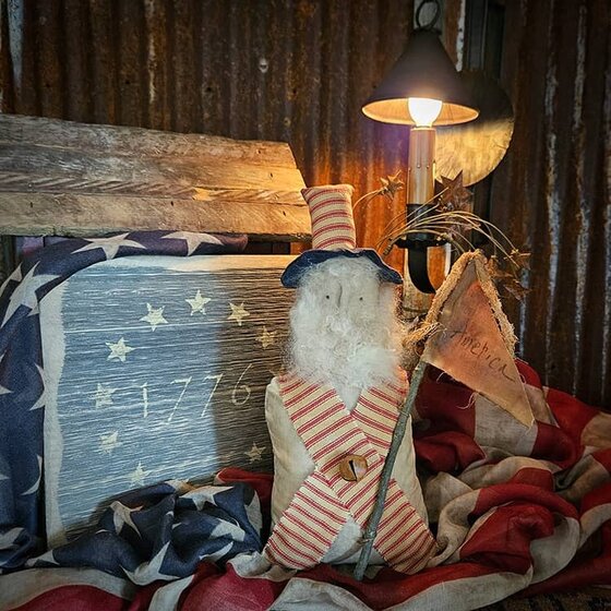 Primitive Uncle Sam Doll