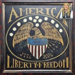 Kathy Graybill Hand Painted Gold Eagle Liberty Freedom - 25.5" W x 25.5" T