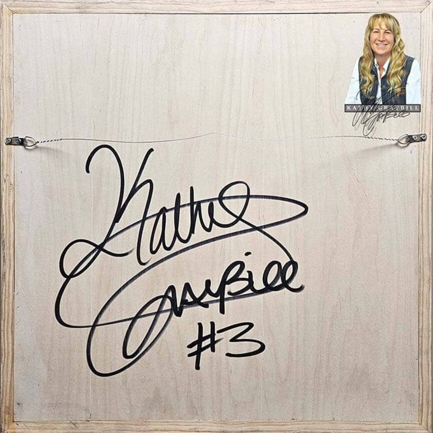 Kathy Graybill Hand Painted Gold Eagle Liberty Freedom - 25.5" W x 25.5" T