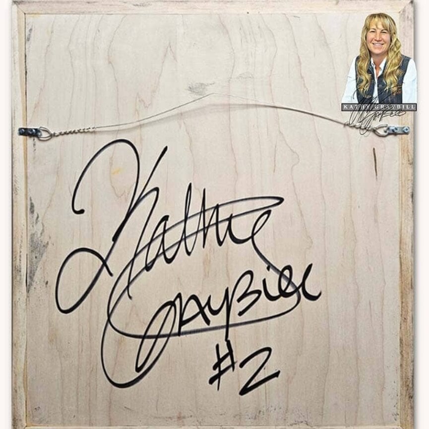 Kathy Graybill Hand Painted Gold Eagle America 250th 1776-2026 - 21.5" x 23.5"