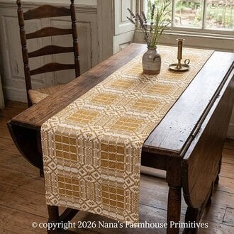 Normandy Mustard Cream Long Runner - 56"