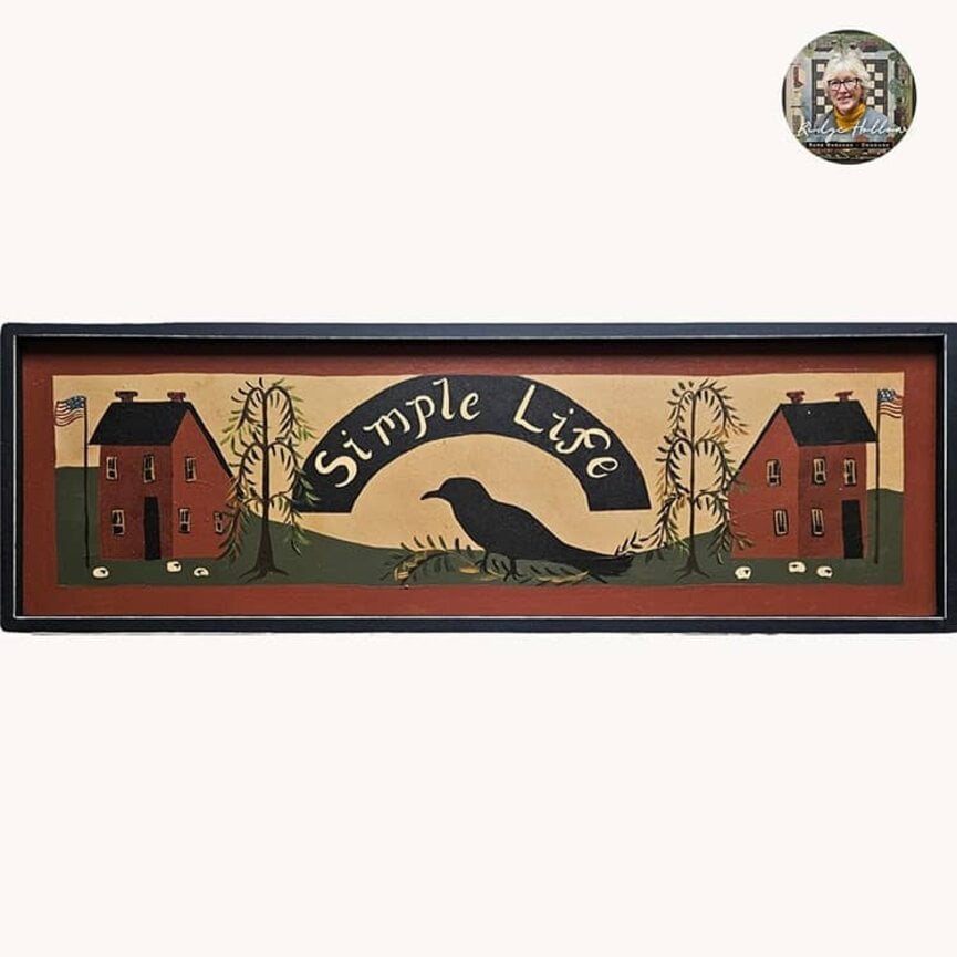Simple Life Sign Saltboxhouse & Crow - 9" x 24"
