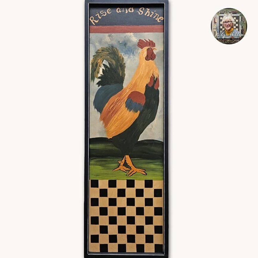 Rise and Shine Rooster Checkerboard - 24" x 9"