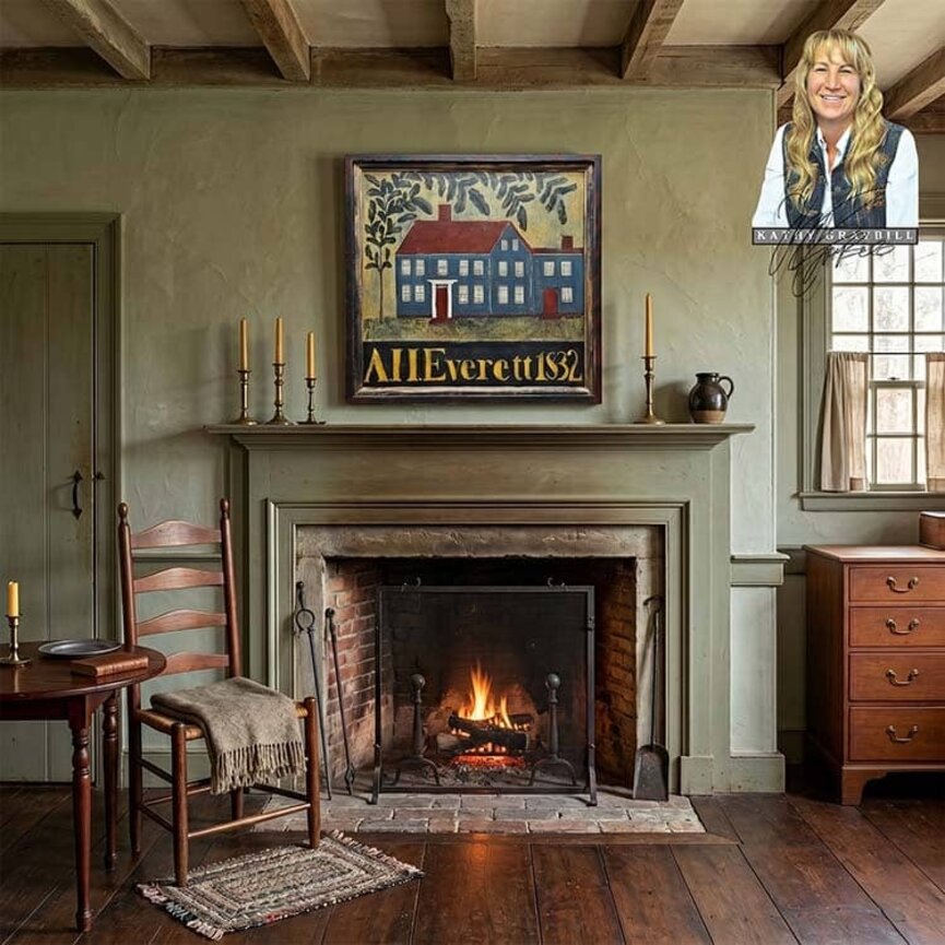 Kathy Graybill Hand Painted A.H. Everett 1832 - 25.5" x 25"