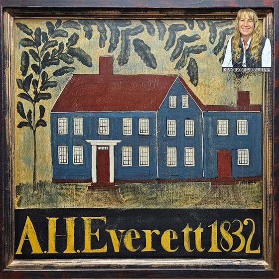 Kathy Graybill Hand Painted A.H. Everett 1832
