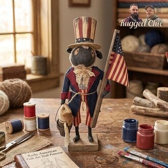 Sam The Sheep Doll in Denim Jacket - 31"