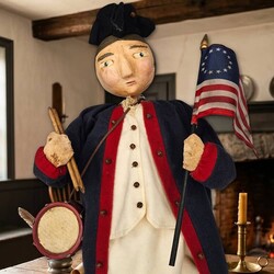 Revolutionary Drummer W/Flag & Drum - 20"