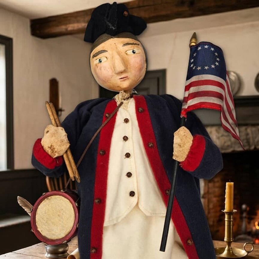 Revolutionary Drummer W/Flag & Drum - 20"