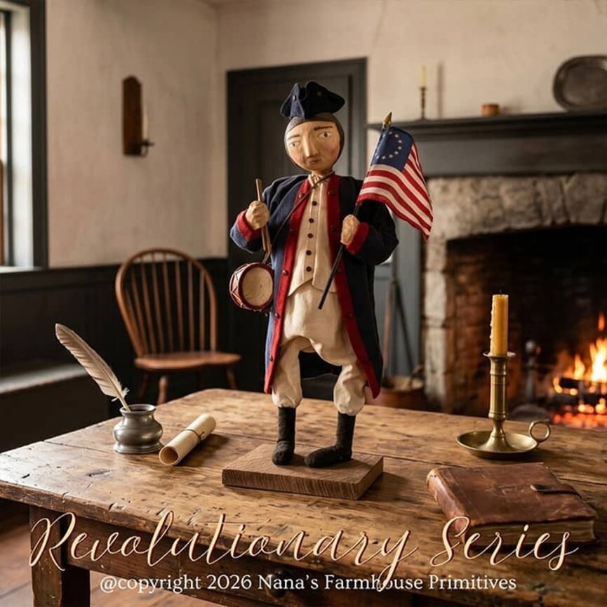 Revolutionary Drummer W/Flag & Drum - 20"