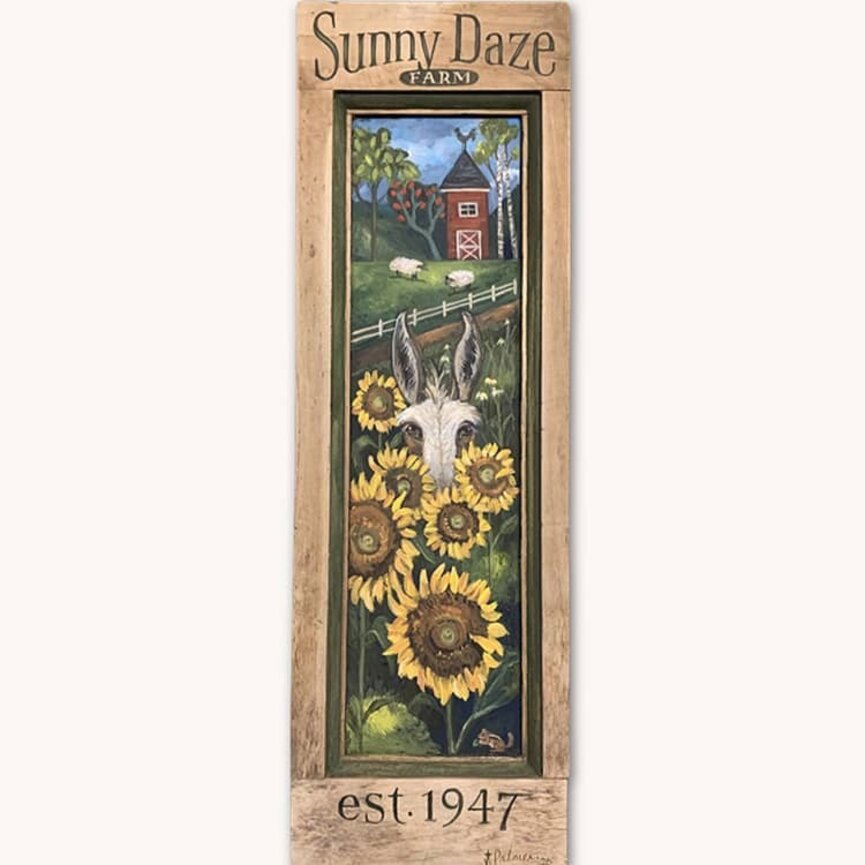 Terri Palmer Hand Painted Sunny Daze Farm - 5.5" x 18"
