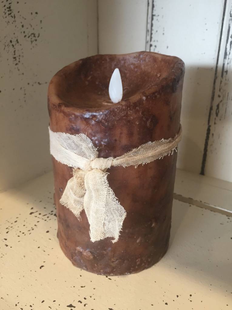 Primitive Timer Pillar Candle Hand Dipped Candles Battery Primitive Timer Pillar Candle Hand