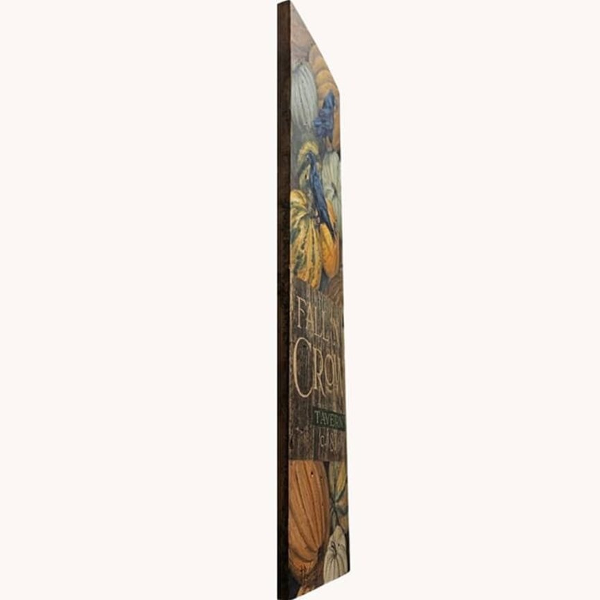 Terri Palmer Hand Painted Fall 'N Crow Tavern Sign - 8" x 26.5"