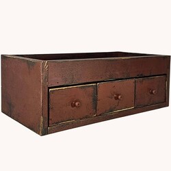 Wooden Three Drawer Decorative Box Tray - 22" x 10" x 7.25"