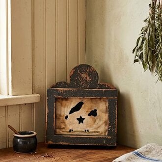 Sheep & Crow Distressed Black Framed Needle Punched - 10"